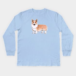 Welsh corgi dog Kids Long Sleeve T-Shirt